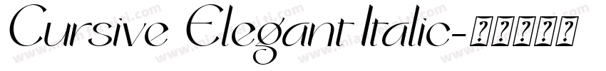 Cursive Elegant Italic字体转换